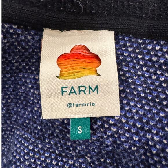 FARM RIO Macaw Forest Tie-belt Beaded Cardigan Size Small - Picture 12 of 16